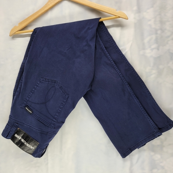 Calvin Klein Jeans Slim Straight Navy Blue Pants 30 x 32 - Picture 1 of 9